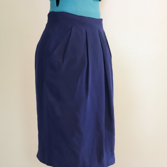 Vintage Dana Buchman | 100% Silk Skirt - Picture 6 of 8